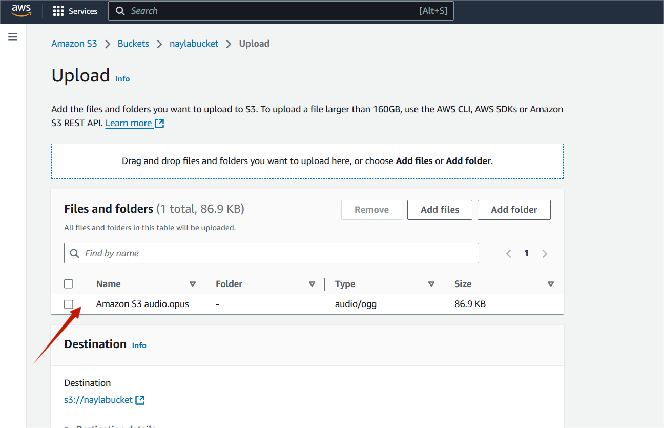 Step-by-Step Guide: Creating Audio Transcripts with Amazon Transcribe. 9 Screenshot 2024 11 20 20570011