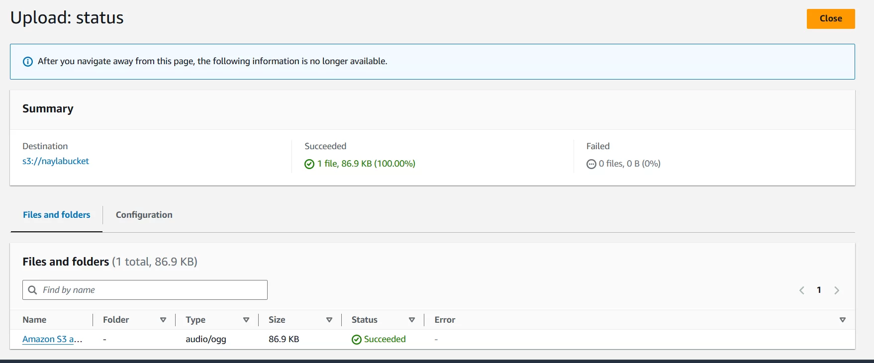 Step-by-Step Guide: Creating Audio Transcripts with Amazon Transcribe. 10 Screenshot 2024 11 20 205745