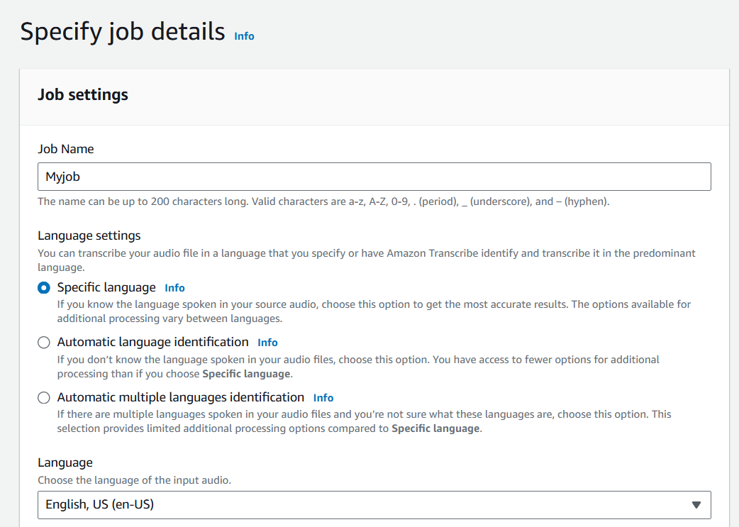 Step-by-Step Guide: Creating Audio Transcripts with Amazon Transcribe. 14 Screenshot 2024 11 20 210246