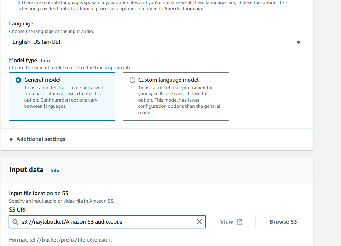 Step-by-Step Guide: Creating Audio Transcripts with Amazon Transcribe. 15 Screenshot 2024 11 20 210303