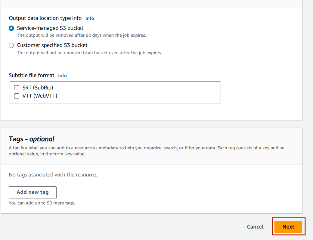 Step-by-Step Guide: Creating Audio Transcripts with Amazon Transcribe. 16 Screenshot 2024 11 20 21035011