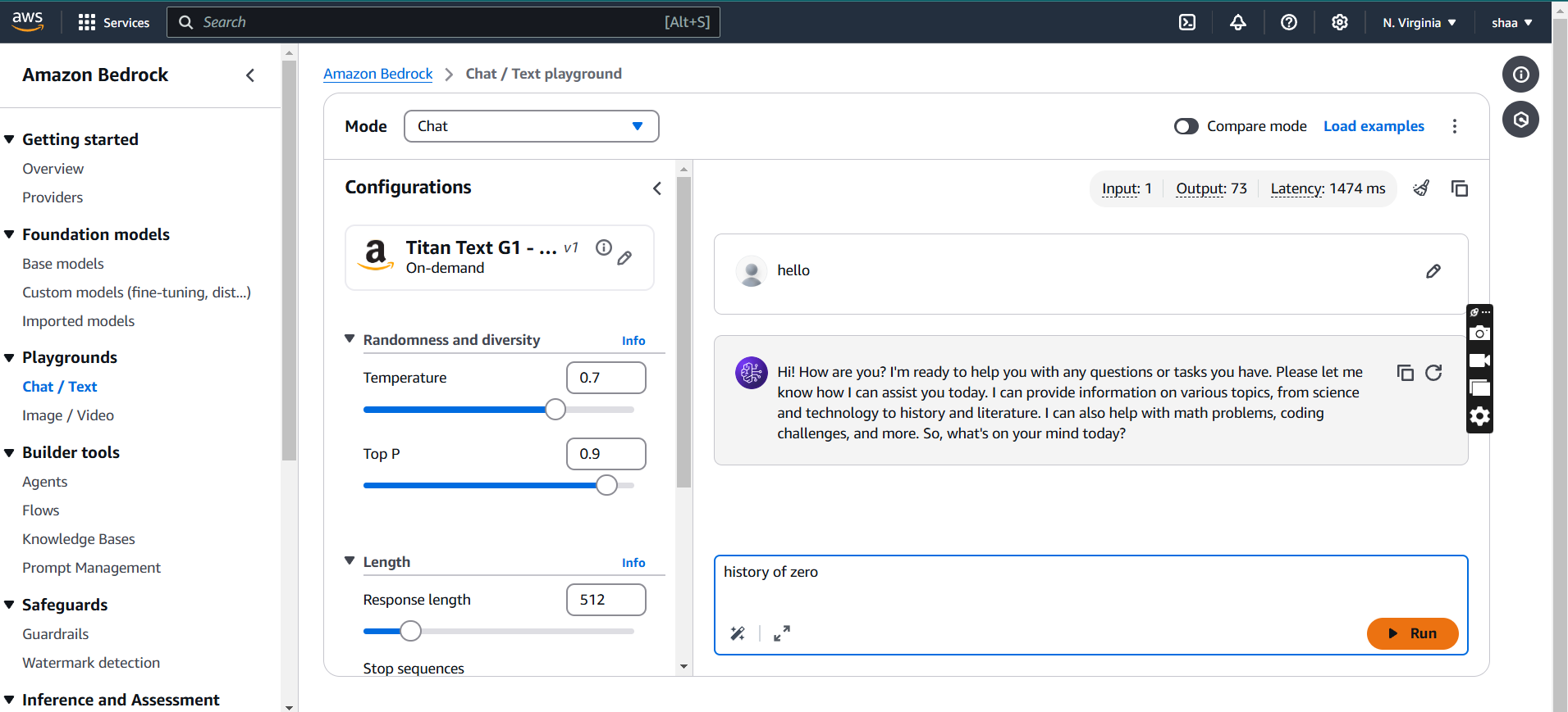 Explore and Learn: Introduction to the Bedrock Chat Playground. 8 Screenshot 2024 12 04 141331
