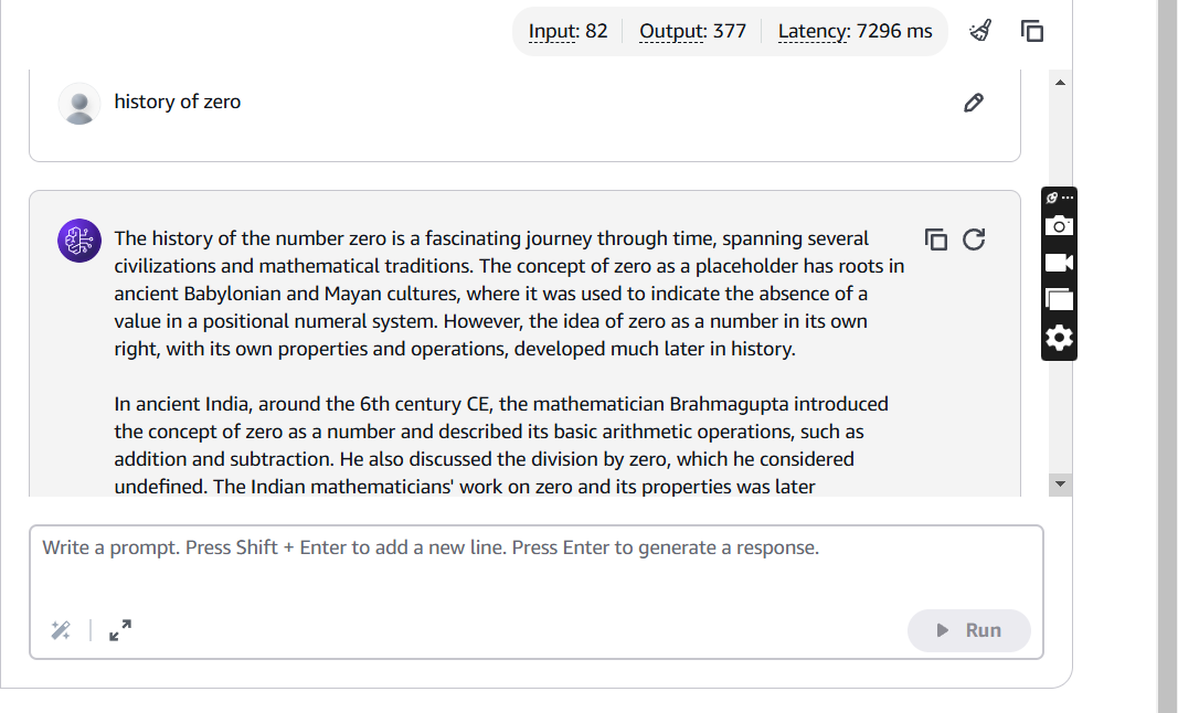Explore and Learn: Introduction to the Bedrock Chat Playground. 9 Screenshot 2024 12 04 141406