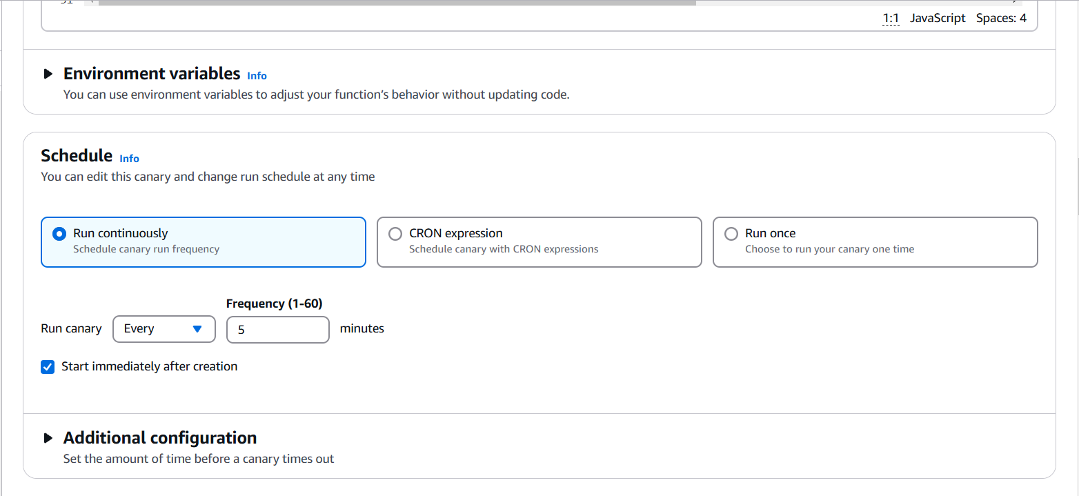 How to Set Up and Create Monitors Using Amazon CloudWatch Synthetics. 4 Screenshot 2024 12 26 051001