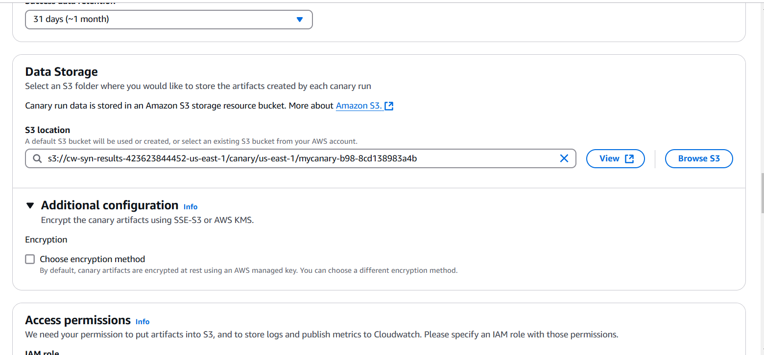 How to Set Up and Create Monitors Using Amazon CloudWatch Synthetics. 6 Screenshot 2024 12 26 051145