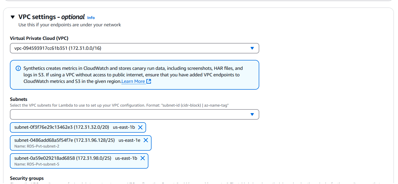 How to Set Up and Create Monitors Using Amazon CloudWatch Synthetics. 8 Screenshot 2024 12 26 051223