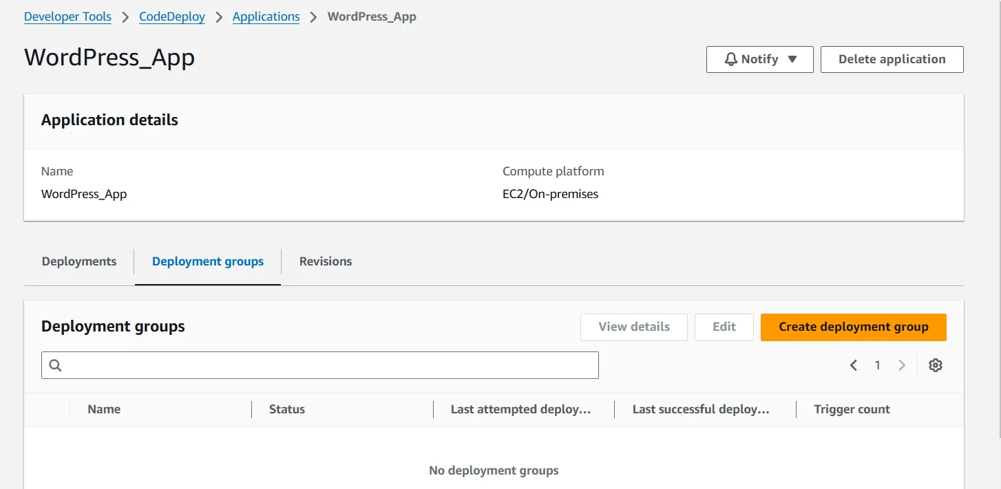 Step-by-Step Guide to Deploying a Sample WordPress Application Using AWS CodeDeploy. 17 Screenshot 2025 02 11 104308