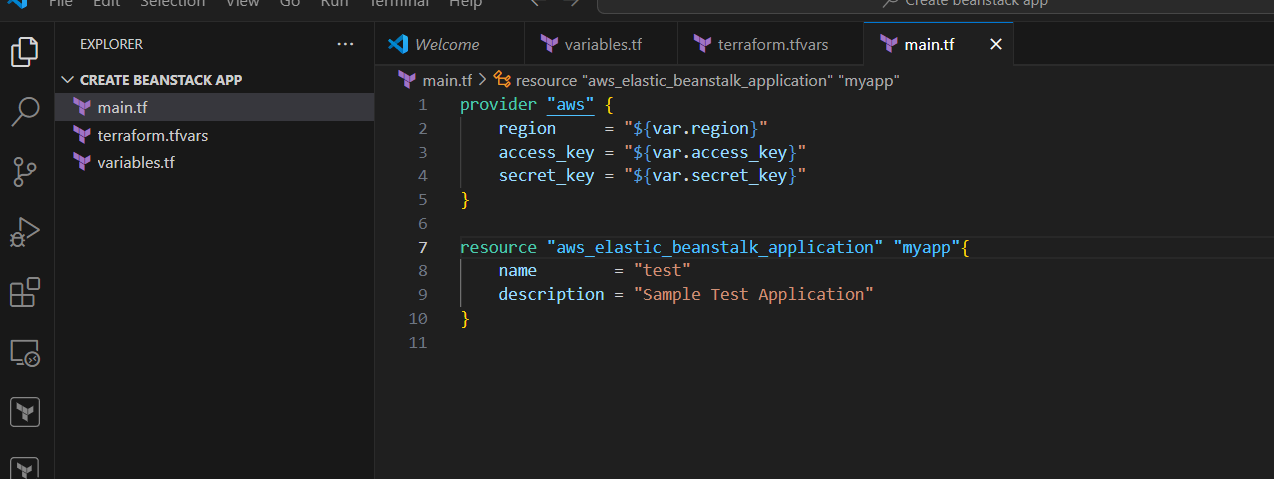 Create an Elastic Beanstalk Application using Terraform. 3 Screenshot 2025 02 28 064448
