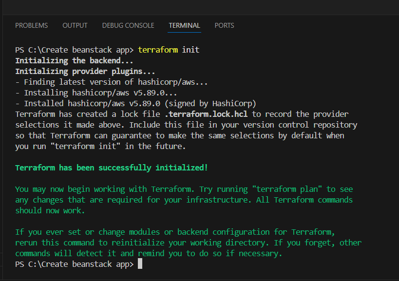 Create an Elastic Beanstalk Application using Terraform. 7 Screenshot 2025 02 28 065241
