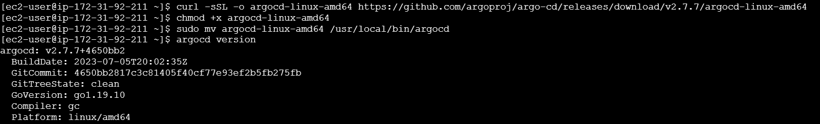 Guide to Installing ArgoCD on Amazon Linux. 4 Screenshot 2025 03 01 055916