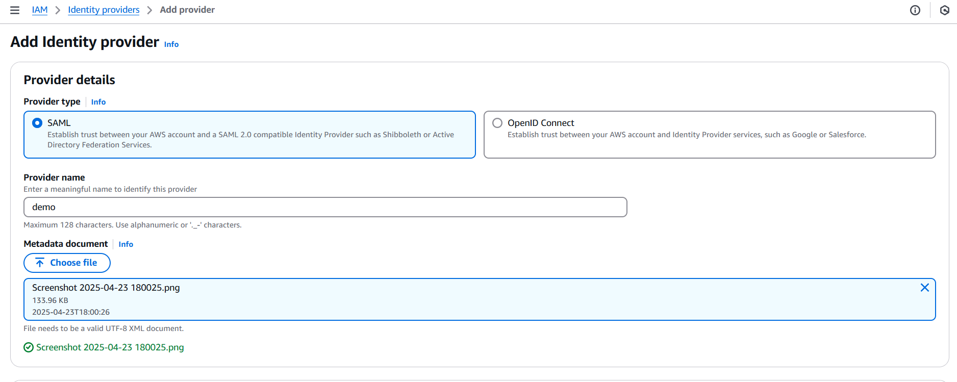 Getting Started with IAM Identity Providers in AWS. 2 Screenshot2025 04 23180136 ezgif.com optipng