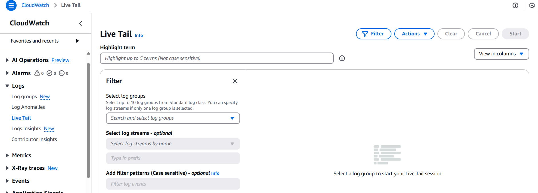 Live Tail on AWS CloudWatch Logs Made Easy – Beginner's Guide. 3 Screenshot2025 05 08160049 ezgif.com optipng