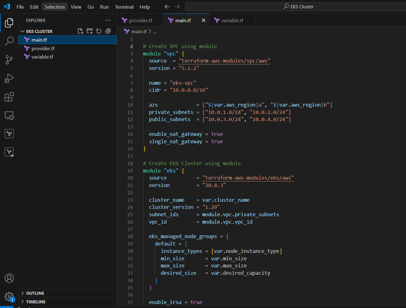 Set Up AWS EKS with Terraform and Access It via kubectl. 3 Screenshot2025 05 13105358 ezgif.com optipng